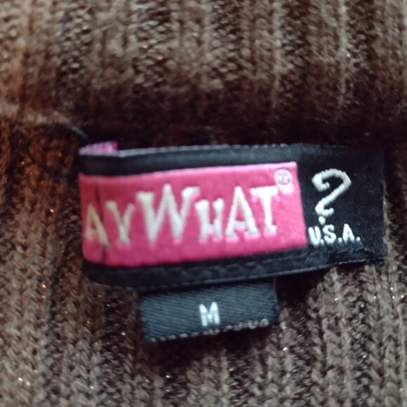 Say What Full Zip Tuni Length Brown Sweater - Picture 4 of 6